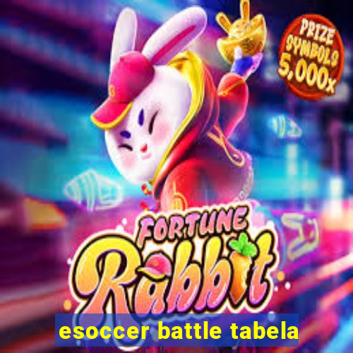 esoccer battle tabela